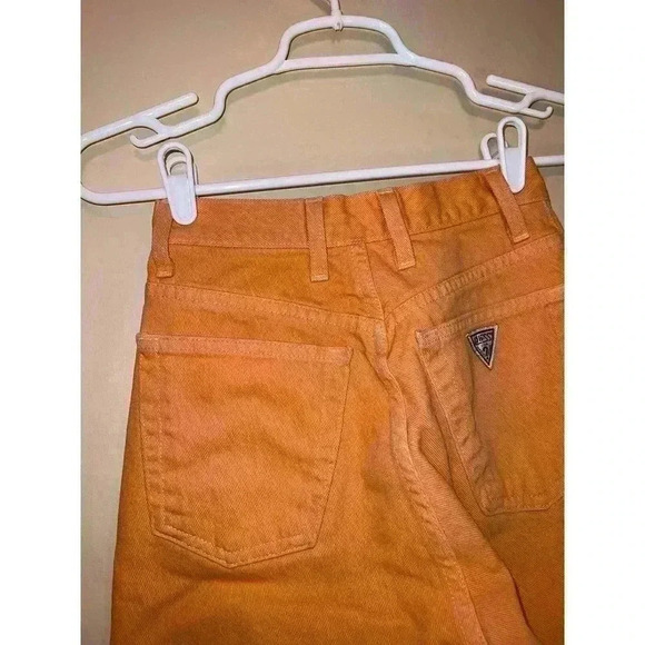 VINTAGE GUESS ORANGE JEANS SIZE 24 - Picture 7 of 13